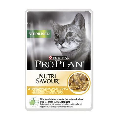 Hrana umeda pentru pisici Pro Plan Sterilised cu pui 85 g